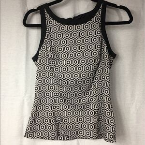White House Black Market tank size 0 geo pattern lined black inside zipp…